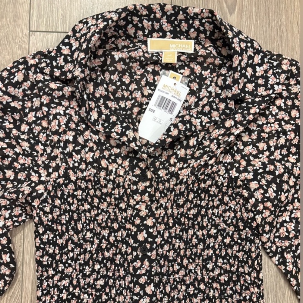 Michael Kors Floral Print Georgette Dress | NWT | Size S - Picture 2 of 3
